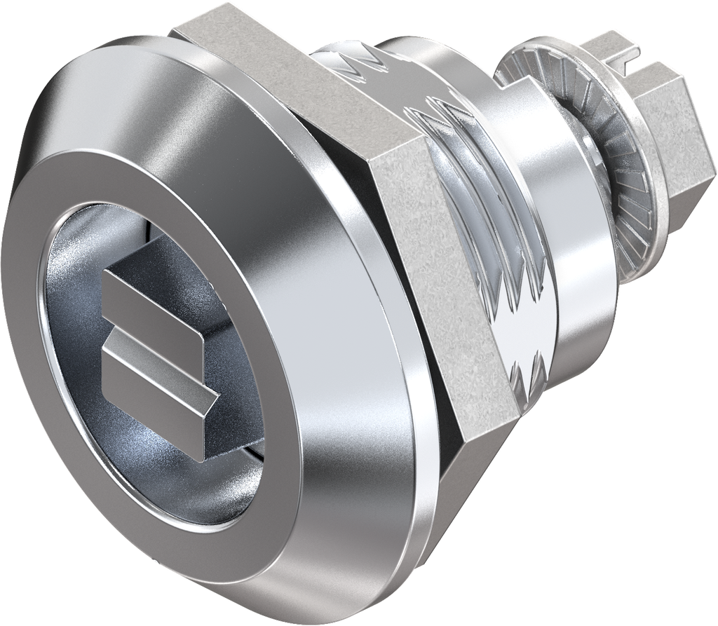 Vibration-resistant quarter turn railway version, Zinc die chrome-plated