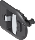 Folding T-handle with compression function for clip-in cylinder system 2 (HSC), Polyamide GF black and zinc die chrome-plated
