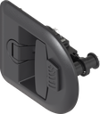 Folding T-handle with compression function for clip-in cylinder system 2 (HSC), Polyamide GF black and zinc die black powder-coated