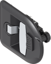 Folding T-handle with compression function for clip-in cylinder system 3, Polyamide GF black and zinc die chrome-plated