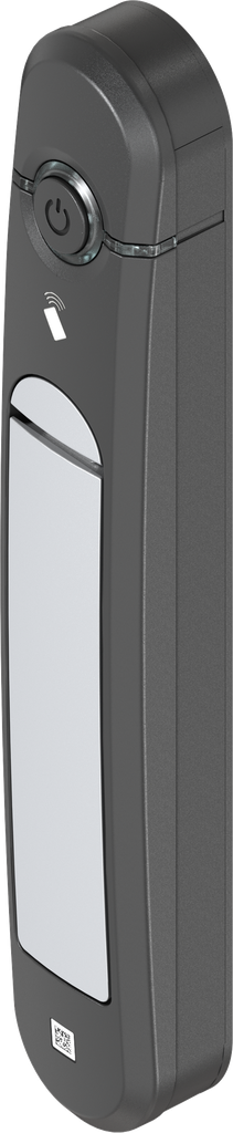 Swinghandle Agent E BLE, Zinc die white aluminium powder-coated and polyamide GF black