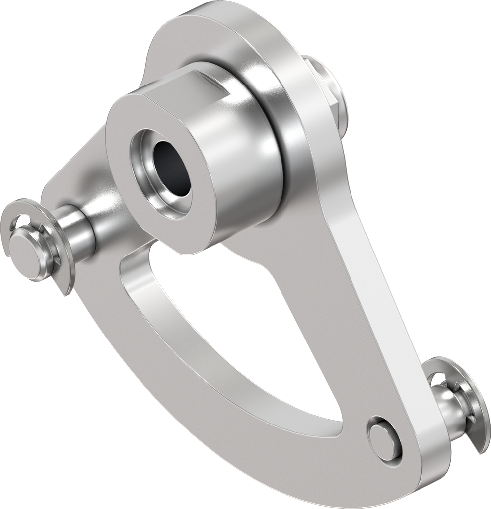 Corner guide inside the gasket, Stainless steel AISI 316 polished