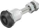Compression latch with adjustable cam height, triangular 8, Zinc die and steel black powder-coated
