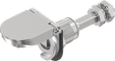 Compression latch with lid as an opening indicator, railway version, Stainless steel AISI 316 raw
