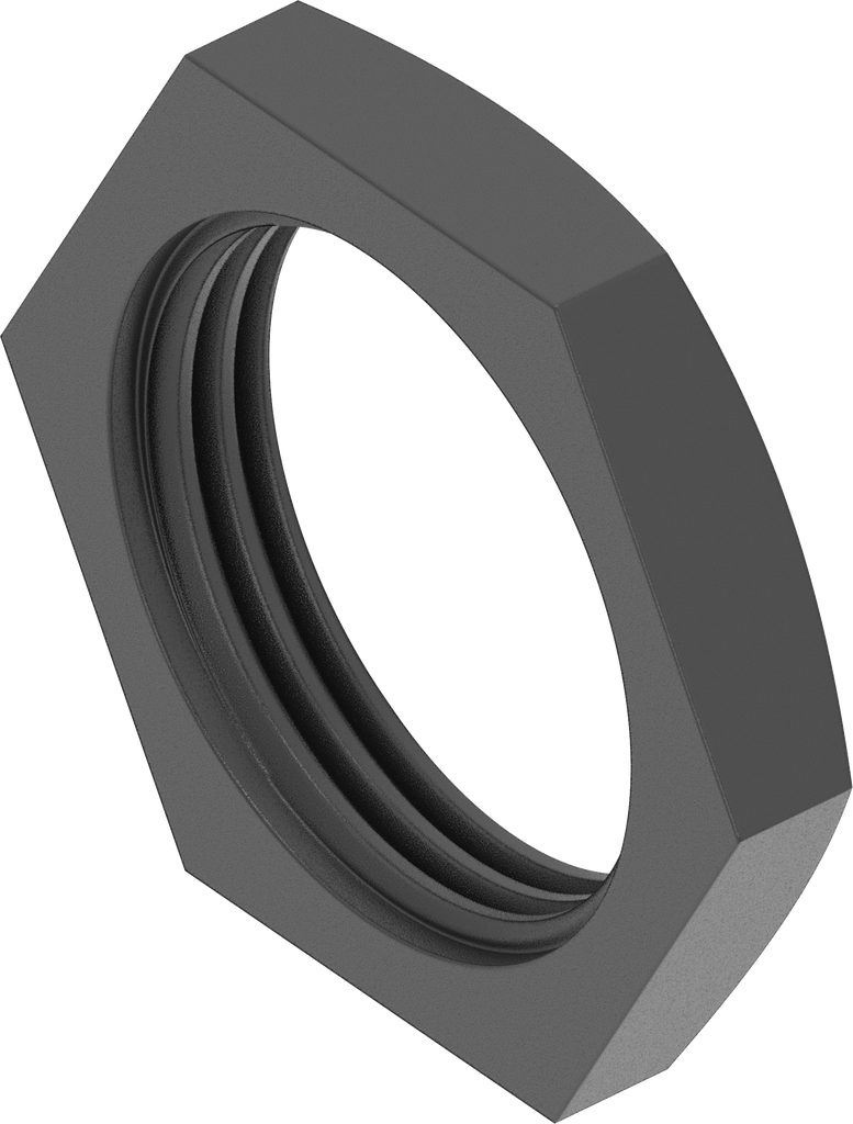 Nut M22 x 1.5, Polyamide GF black