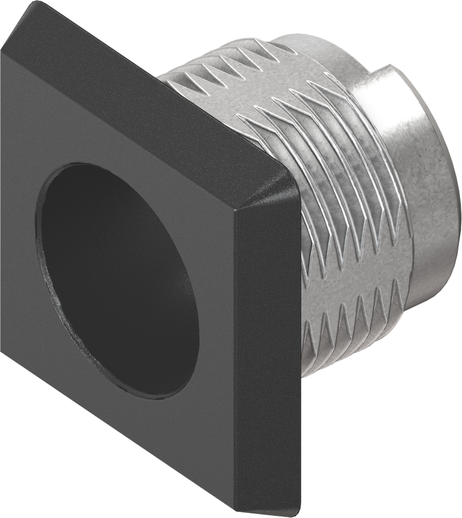 Housing for insert, Zinc die black powder-coated