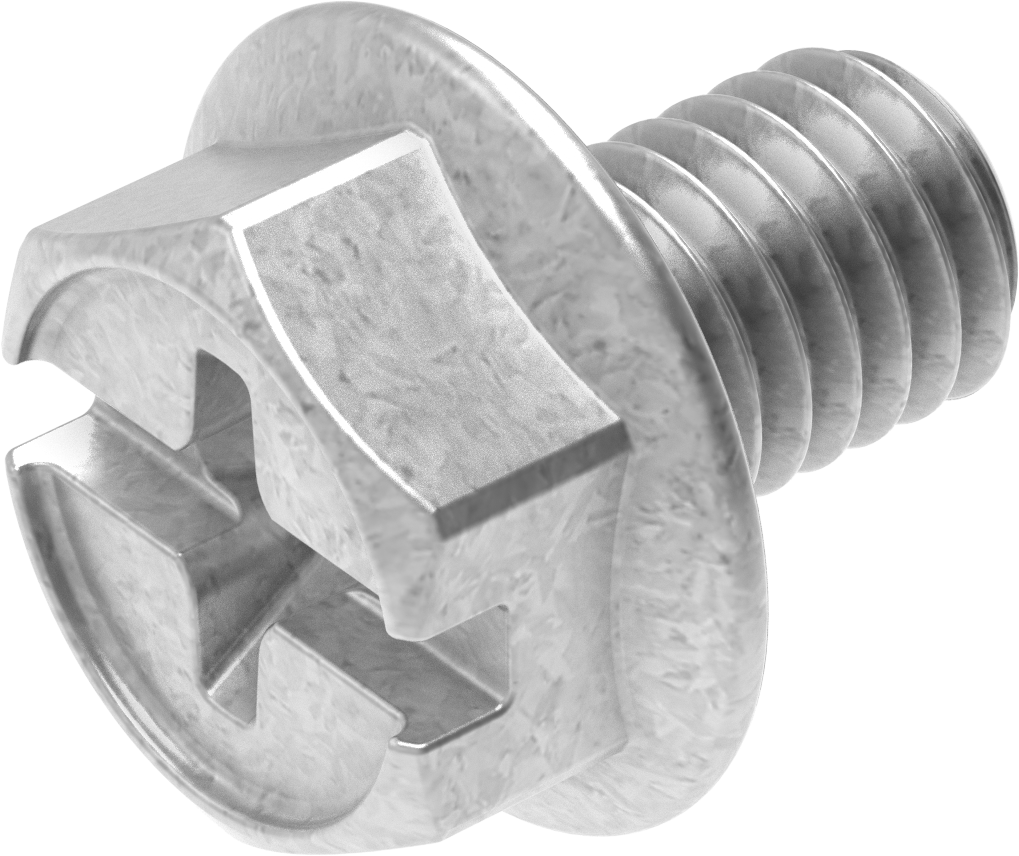 Locking screw M6 x 8, Steel zinc-plated