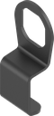 Finger pull for quarter turn, Steel black powder-coated