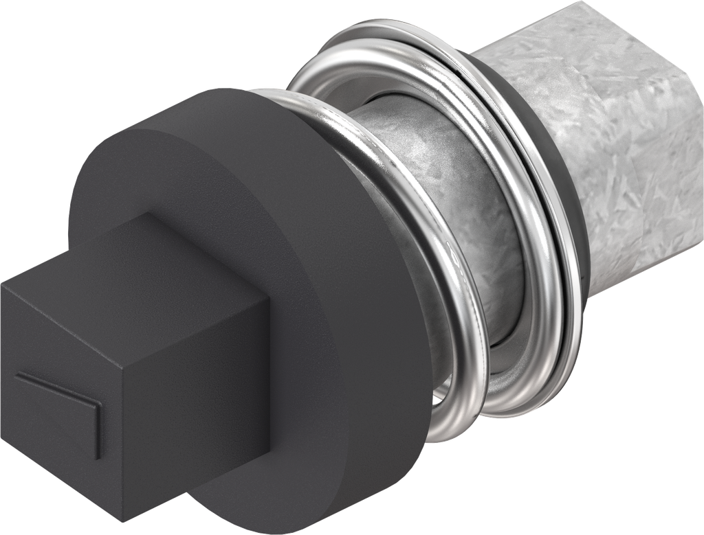 Betätigung Vierkant 7, GD-Zn schwarz gepulvert