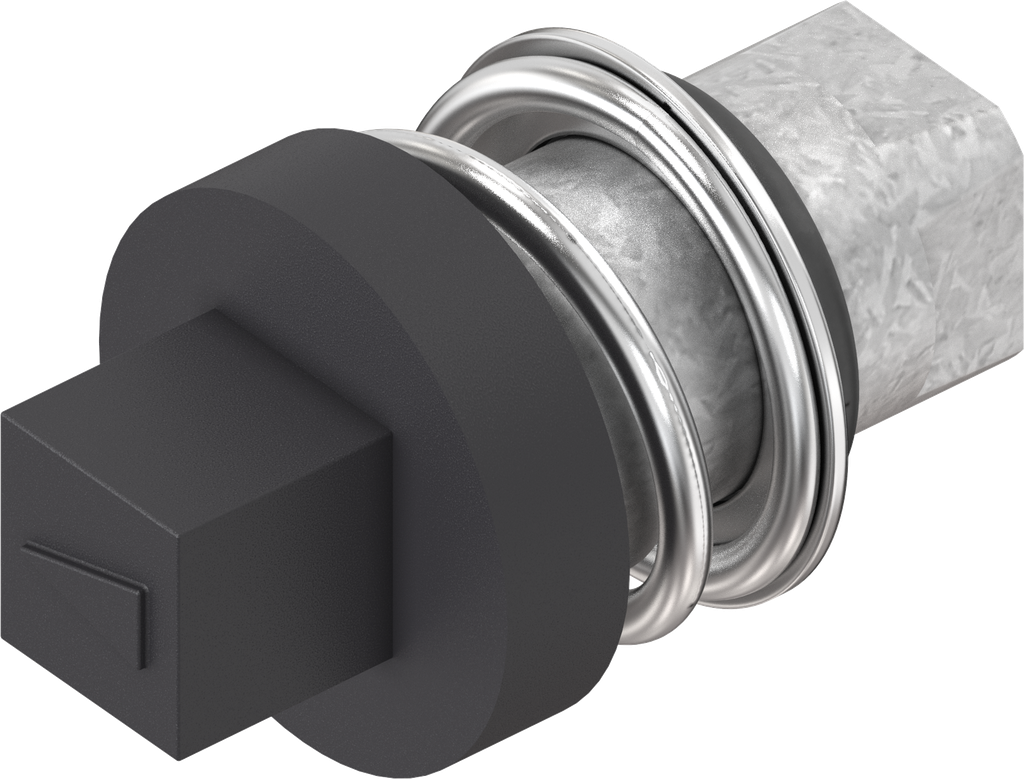 Insert square 7, Zinc die black powder-coated