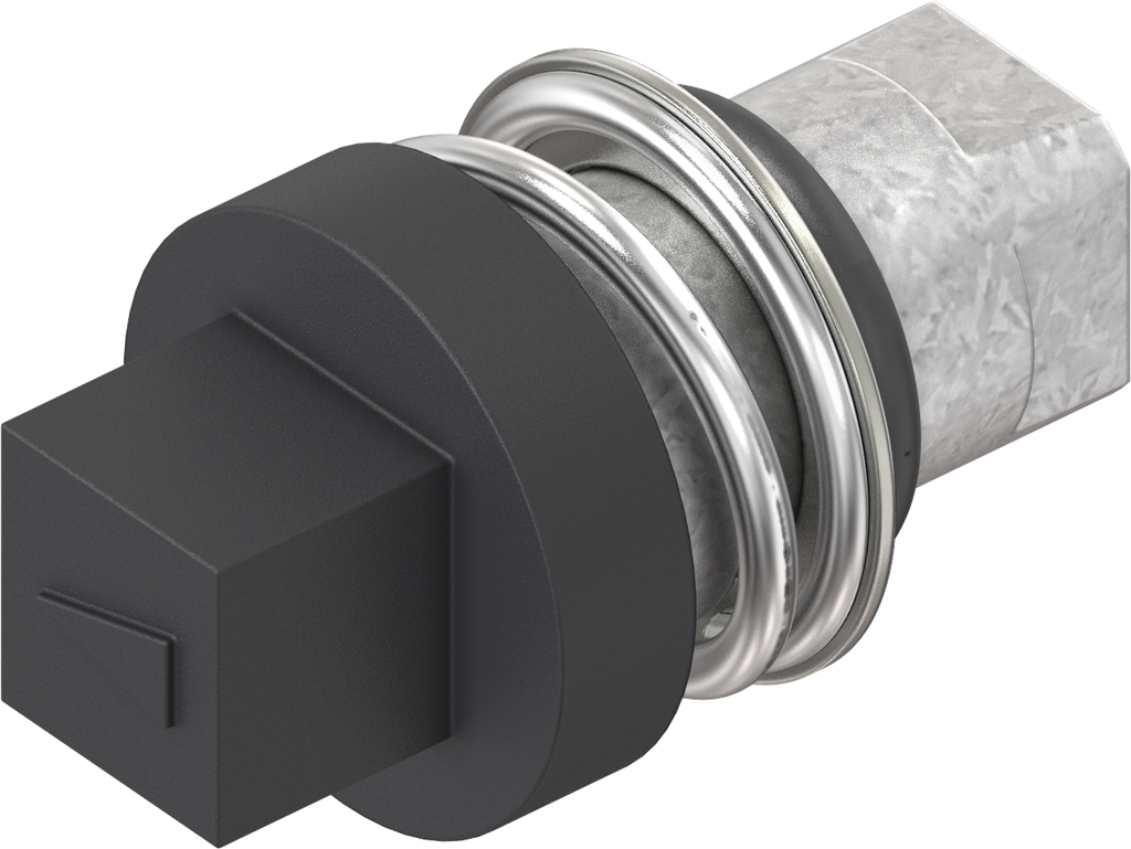 Insert square 8, Zinc die black powder-coated