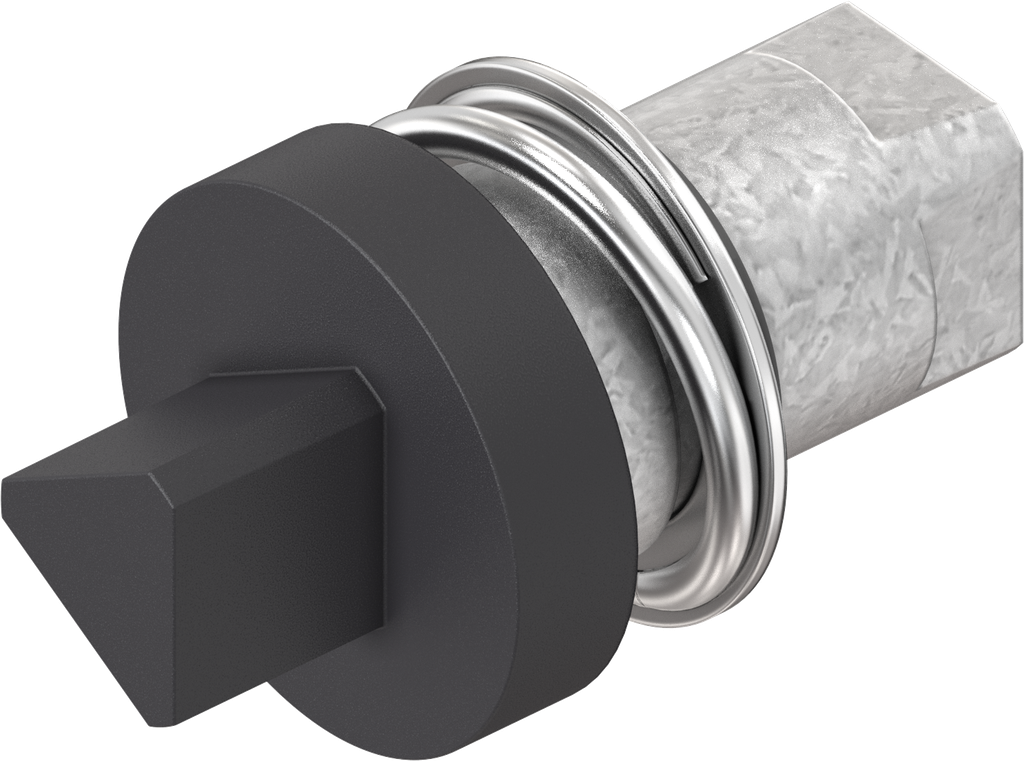 Insert triangular 7, Zinc die black powder-coated