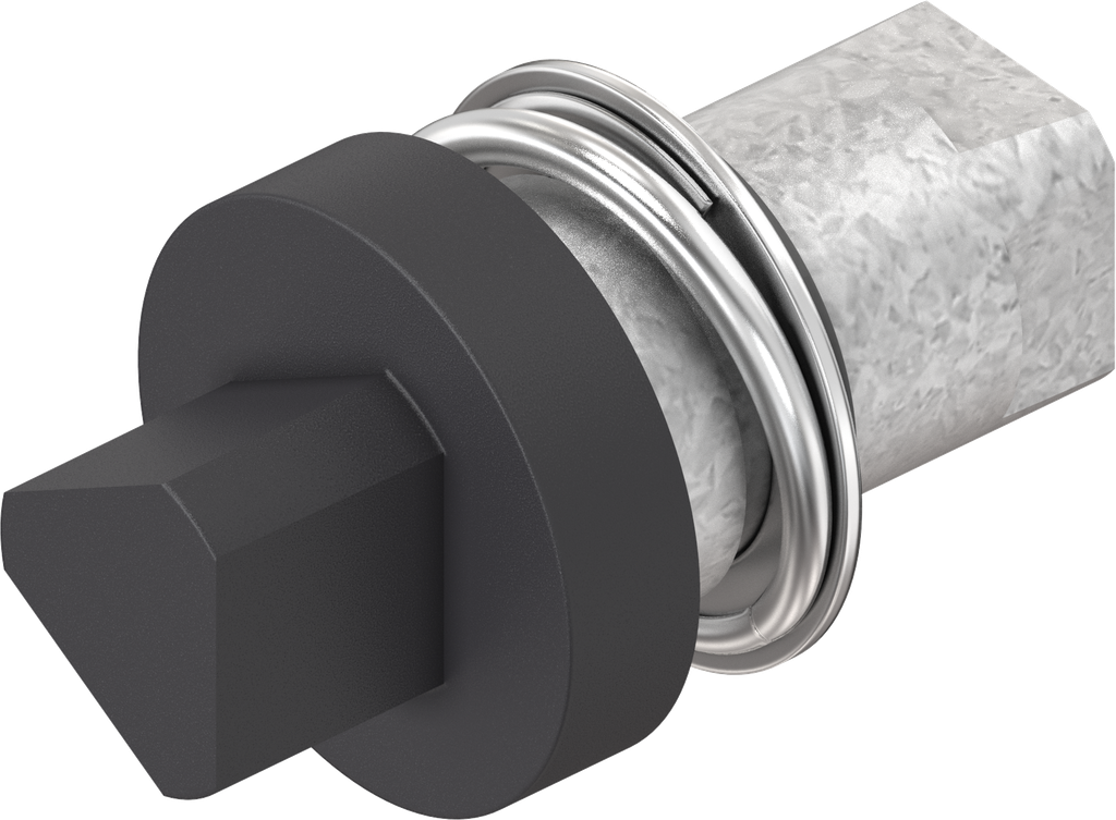 Insert triangular 8, Zinc die black powder-coated