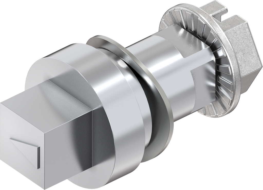 Betätigung Vierkant 8, GD-Zn verchromt