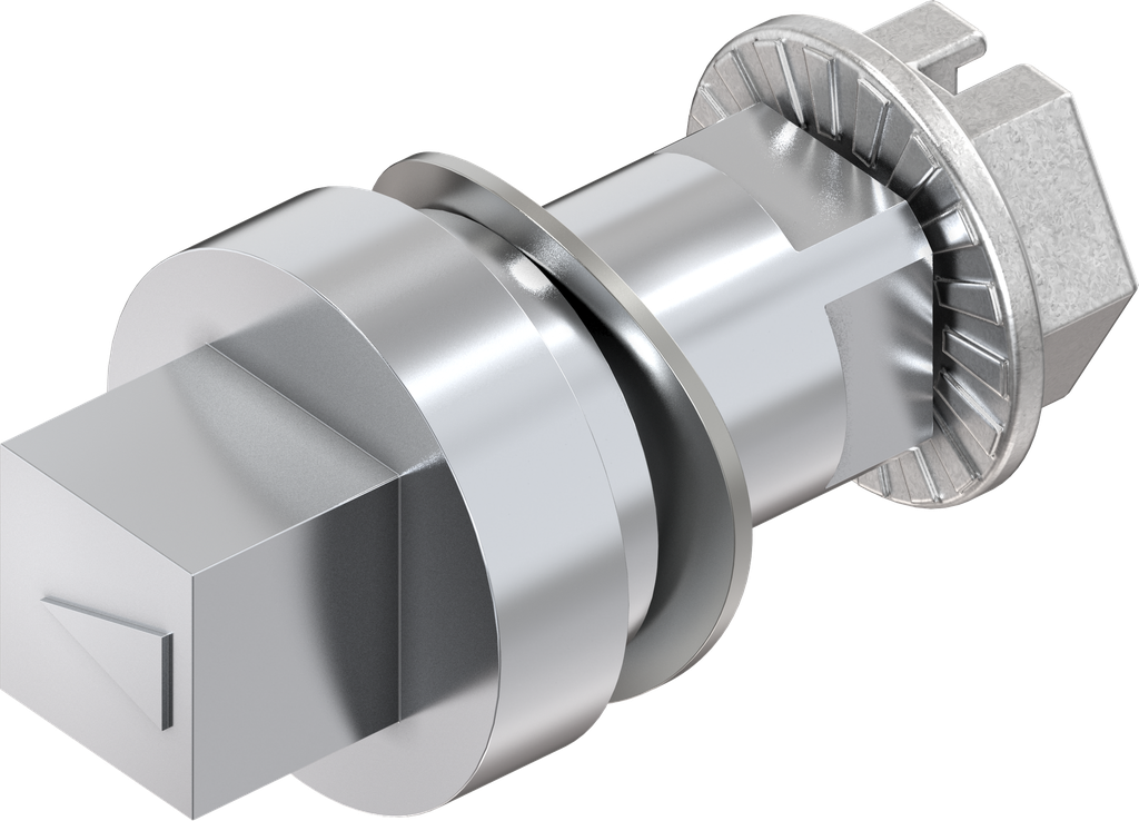 Insert square 8, Zinc die chrome-plated