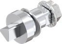 Insert triangular 7, Zinc die chrome-plated