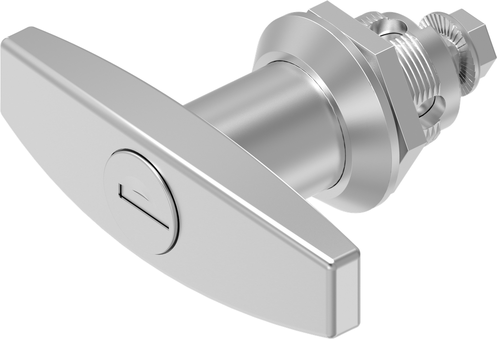 T-handle quarter turn, keyed EK 333, Stainless steel AISI 316