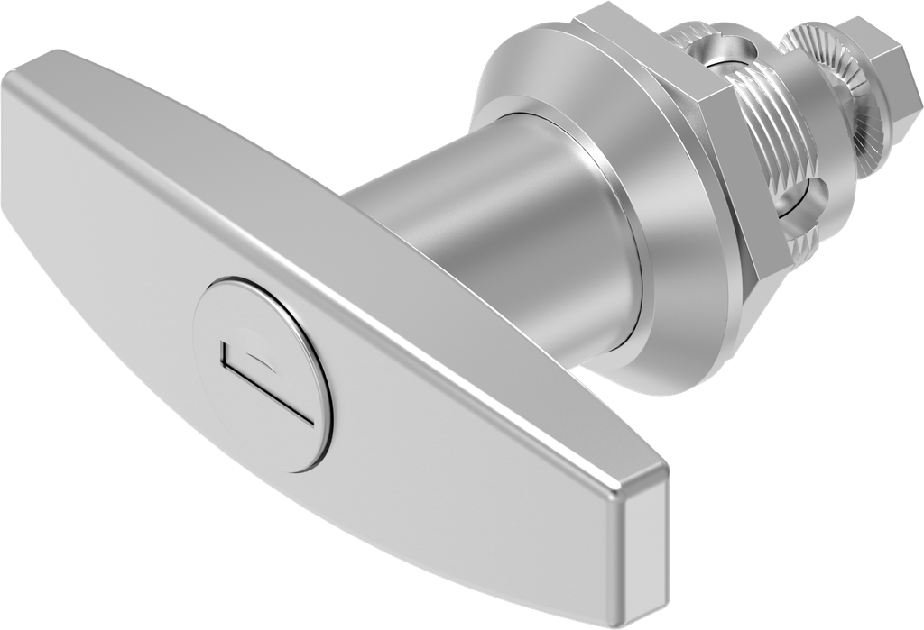 T-handle quarter turn, keyed different, Stainless steel AISI 316