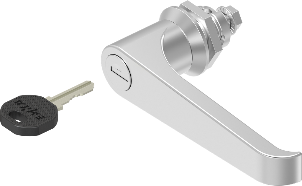 L-handle quarter turn, keyed different, Stainless steel AISI 316