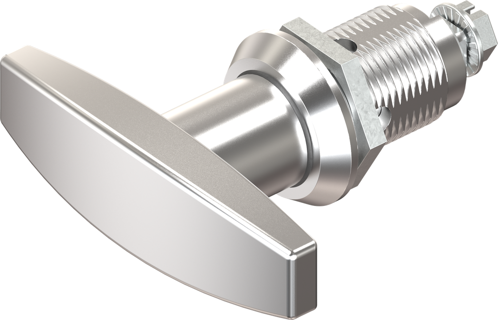 T-handle quarter turn, non-keyed, Zinc die chrome-plated