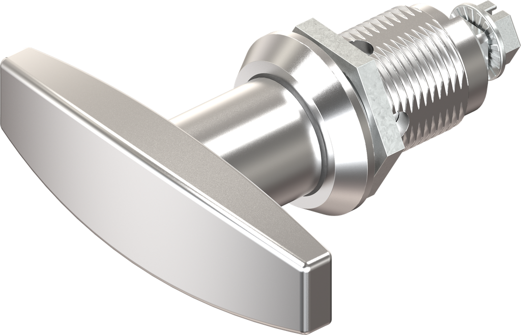 T-handle quarter turn, non-keyed, Zinc die chrome-plated