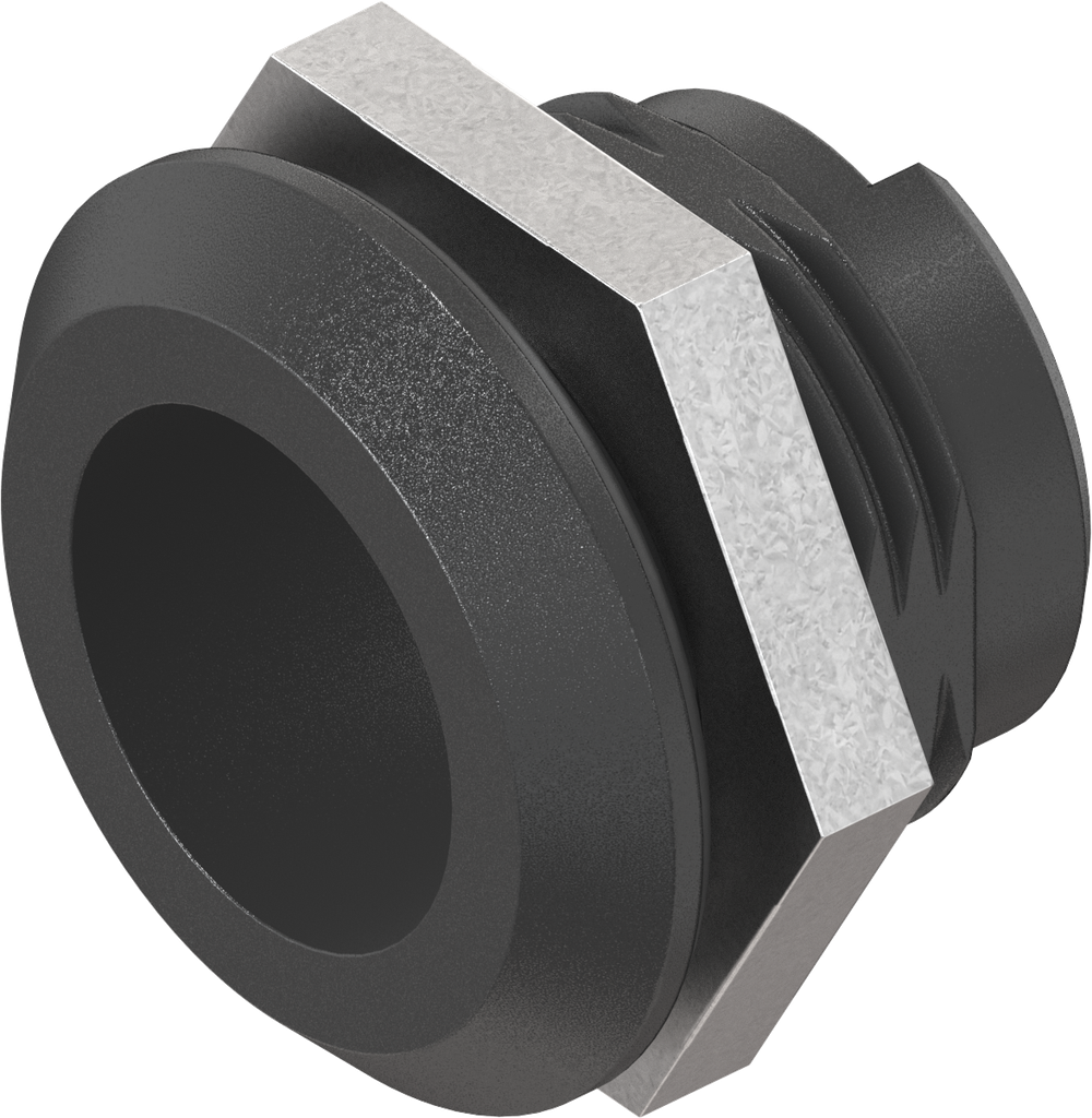 Carcasa, inyectada, poliamida GF V0 negro