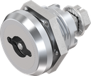 Safety quarter turn double bit 3, left version, Brass and zinc die chrome-plated