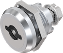 Safety quarter turn double bit 3, left version, Brass and zinc die chrome-plated
