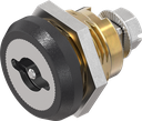 Safety quarter turn double bit 3, right version, Brass and zinc die black powder-coated