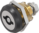 Safety quarter turn double bit 5, left version, Brass and zinc die black powder-coated