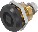 Safety quarter turn square 8, Brass and zinc die black powder-coated
