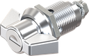 Wing knob quarter turn, keyed different, Zinc die chrome-plated