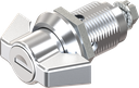 Wing knob quarter turn, keyed different, Zinc die chrome-plated