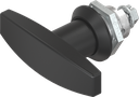 T-handle quarter turn, non-keyed, Zinc die black powder-coated