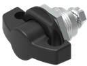 Wing knob quarter turn for padlock, Zinc die black powder-coated