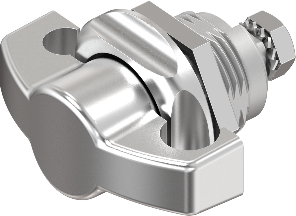 Wing knob quarter turn for padlock, Stainless steel AISI 316