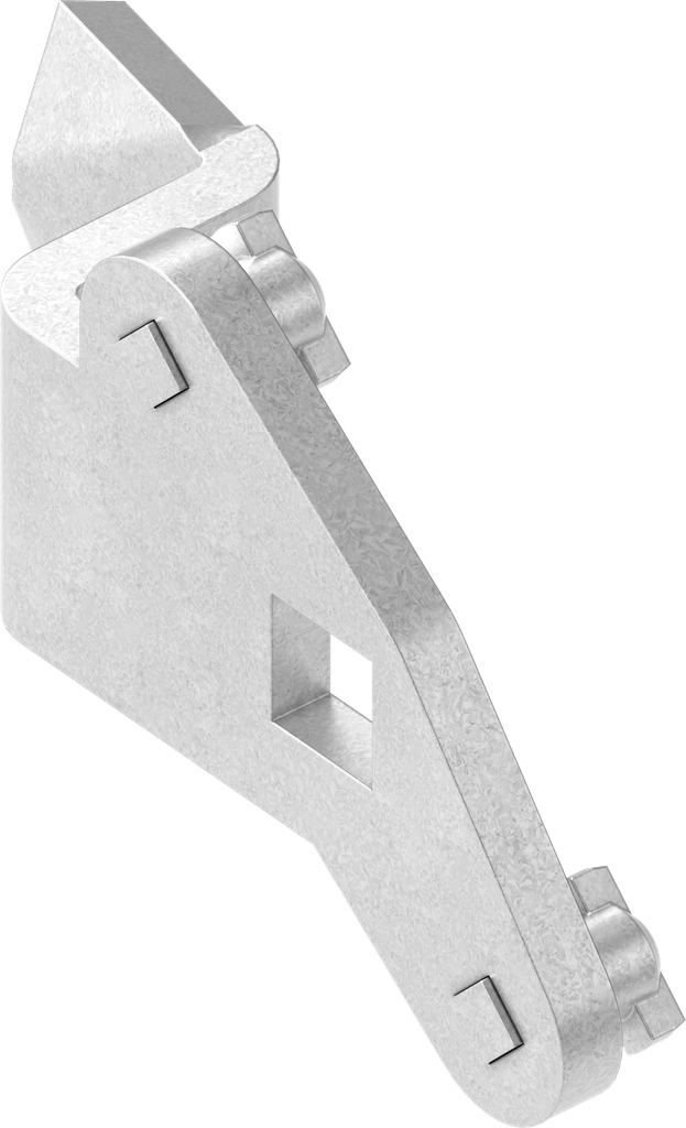 Zunge mit Stangenantrieb rechts, Stahl verzinkt