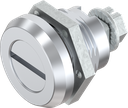 Safety quarter turn slot 2 x 4, Brass and zinc die chrome-plated