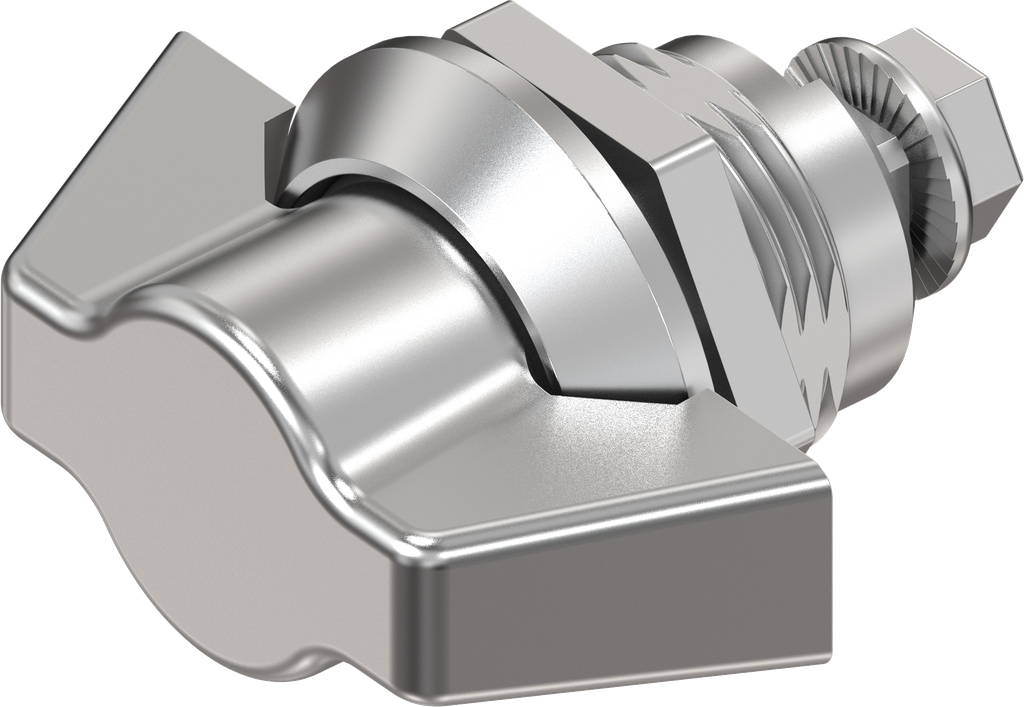 Wing knob quarter turn, non-keyed, Stainless steel AISI 316