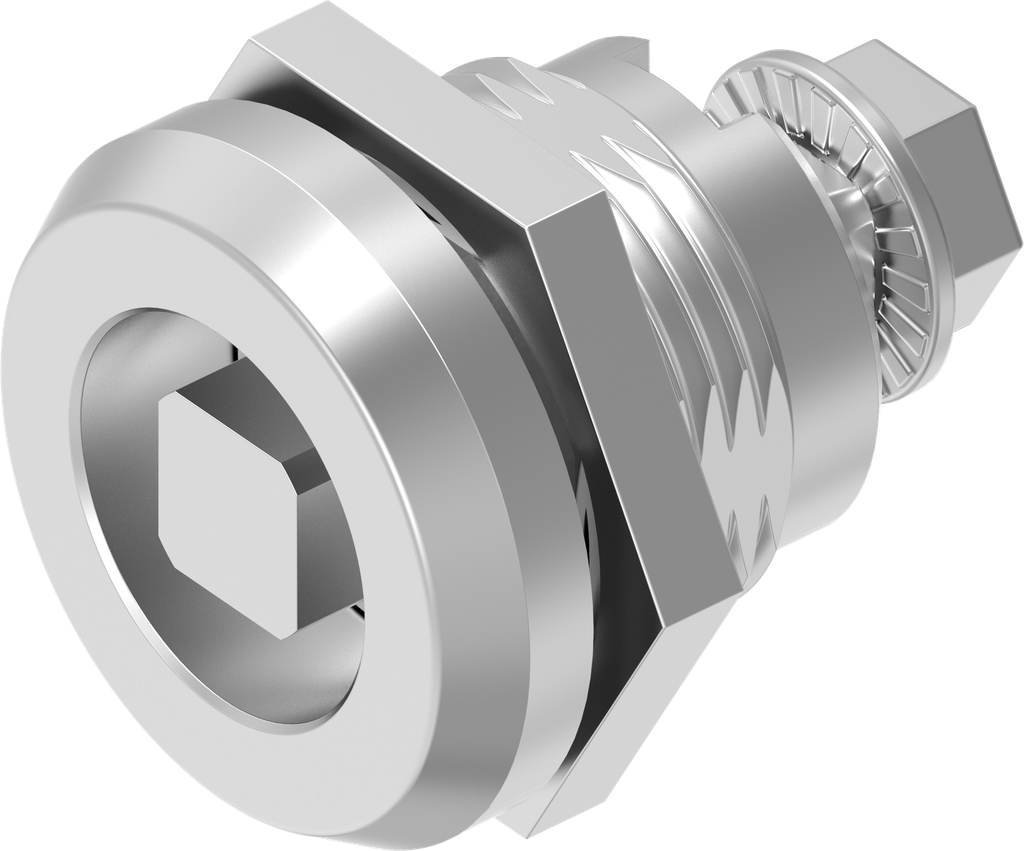 Safety quarter turn square 8, Stainless steel AISI 303