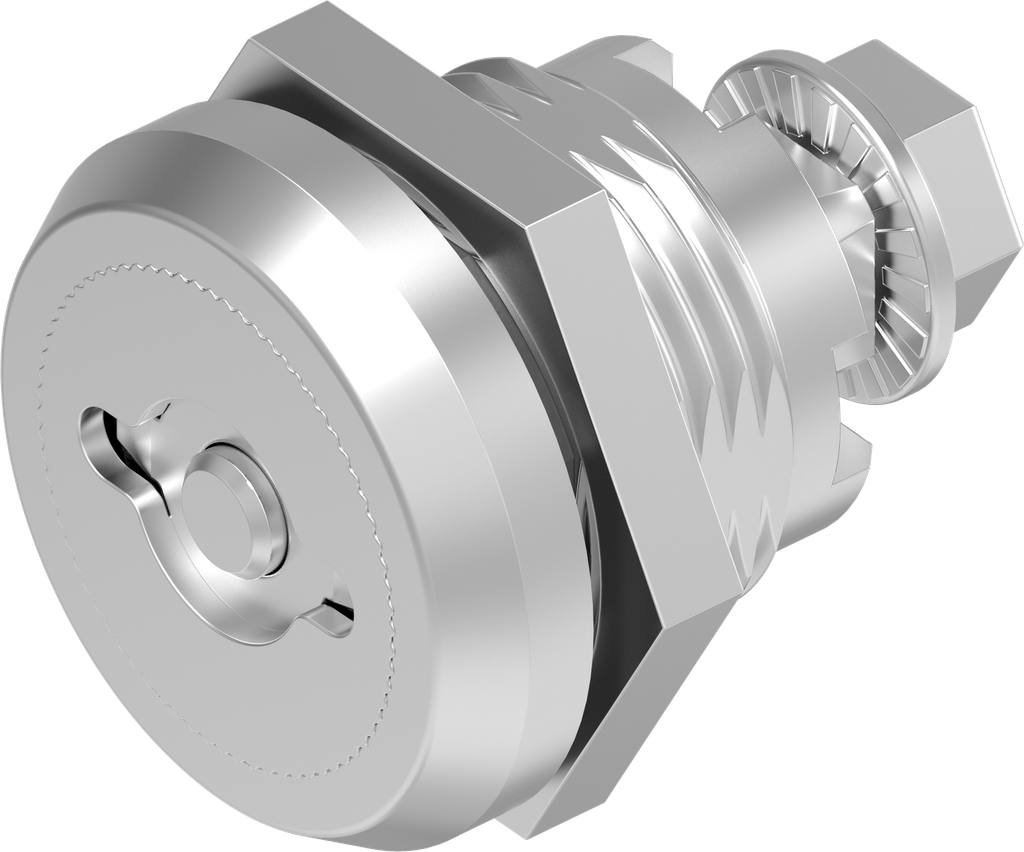 Safety quarter turn double bit 5 with dust cap, left version, Stainless steel AISI 303