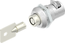 Radial pin-push cylinder, keyed different, Zinc die chrome-plated