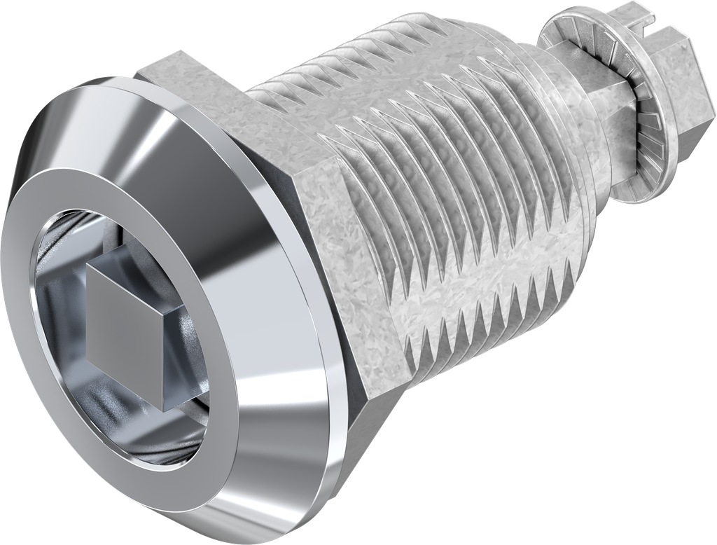 Compression latch, square 8, Zinc die chrome-plated