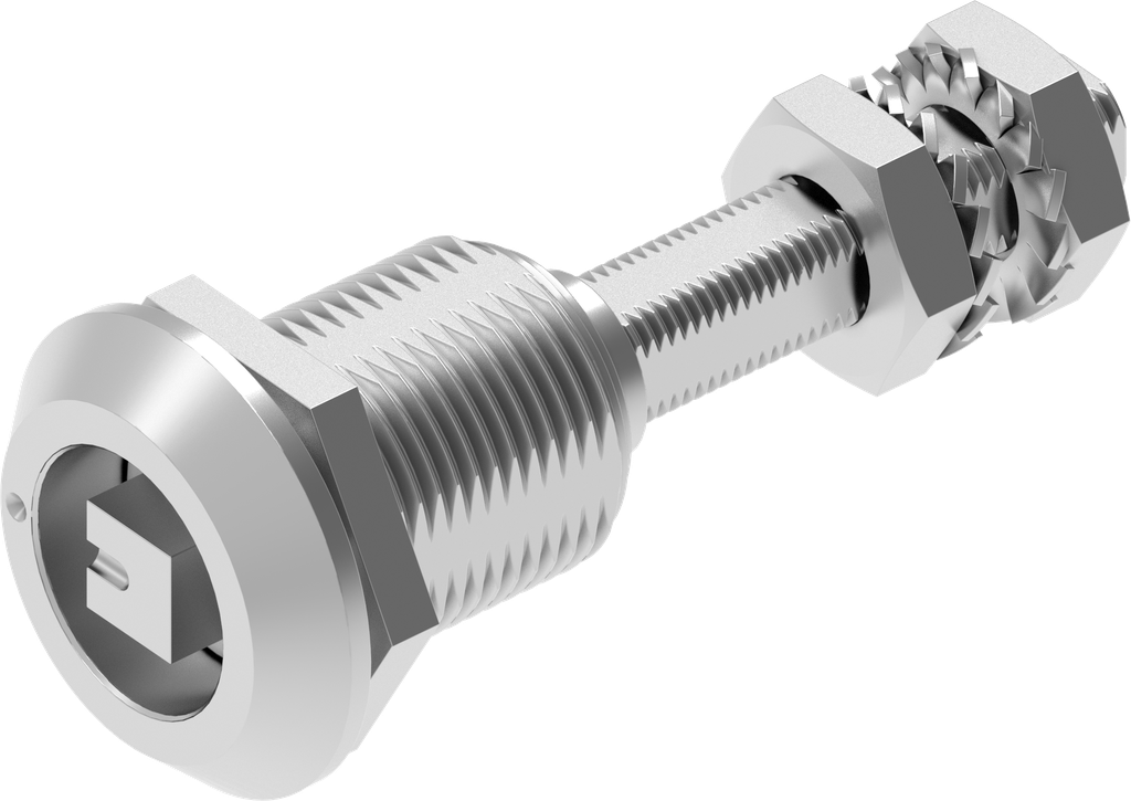 Cierre de compresión cuadradillo 8 con lengüeta ajustable, acero inoxidable AISI 316