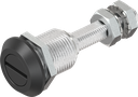 Compression latch with adjustable cam height, slot 2 x 4, Zinc die black powder-coated