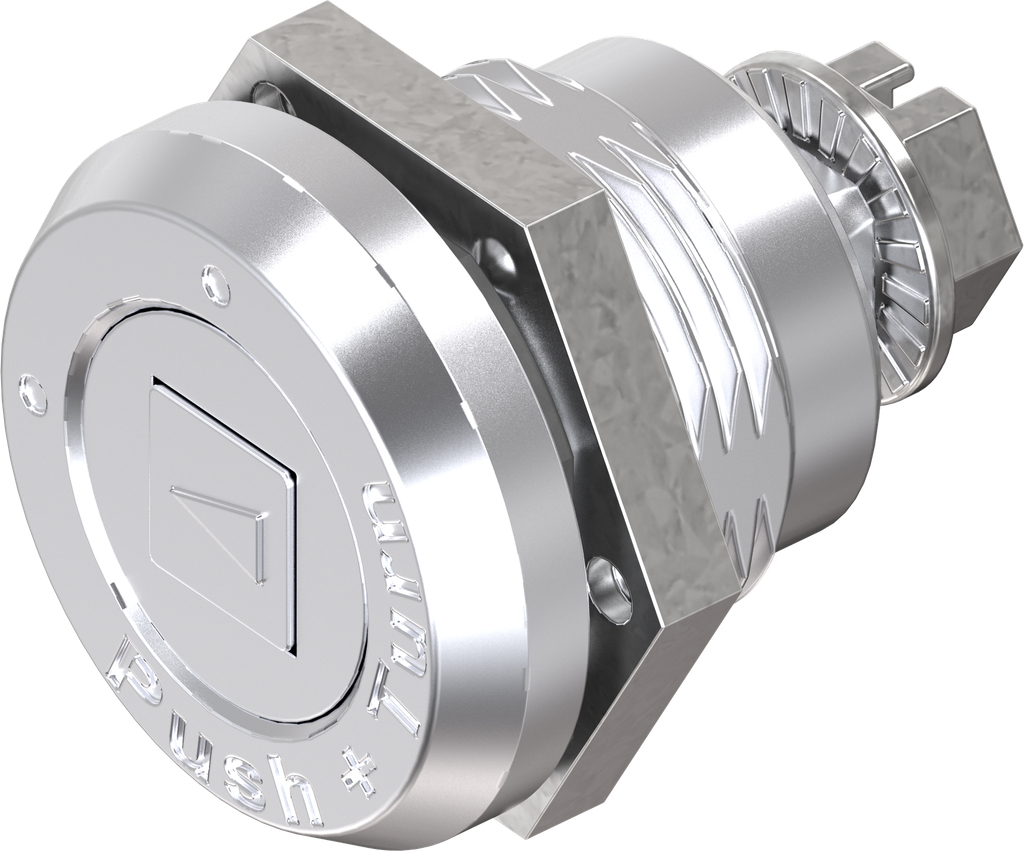 Safety quarter turn square 8 with mask, Zinc die chrome-plated