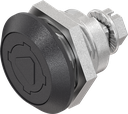 Safety quarter turn triangular 8 with mask, Zinc die black powder-coated