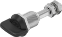 Compression latch with wing knob with adjustable cam height, Zinc die black powder-coated