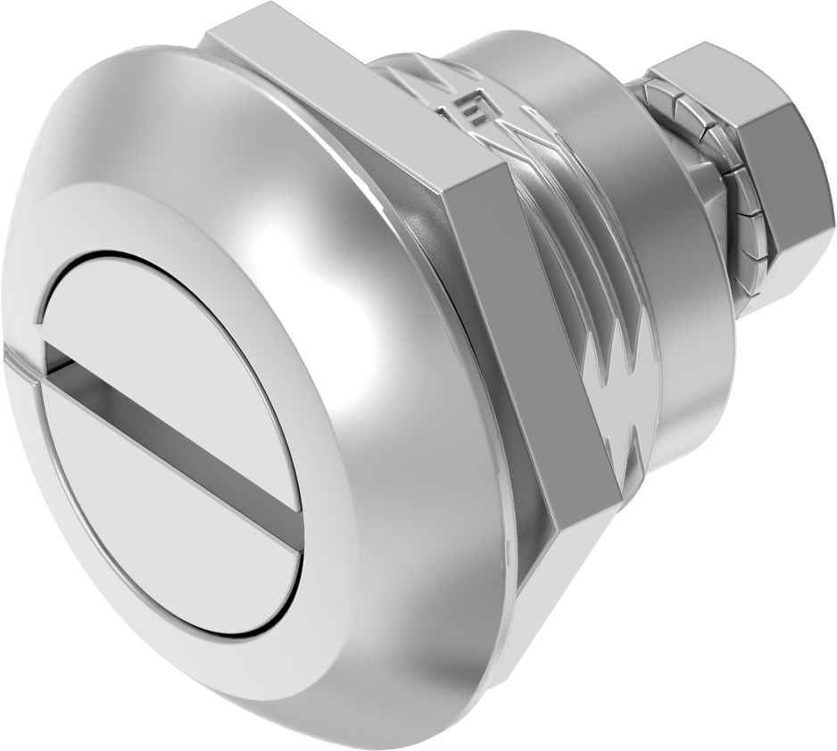 Compression latch with slot 2 x 4, Stainless steel AISI 316