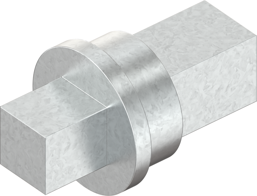 Insert square 7, Zinc die zinc-plated